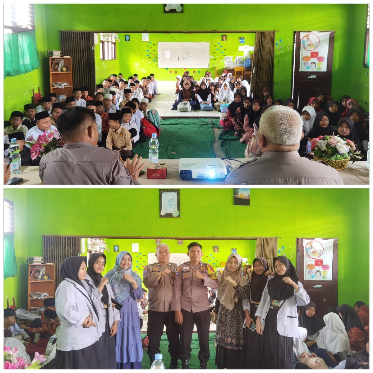Polsek Jambi Luar Kota Beri Edukasi Pencegahan Kekerasan dan NAPZA pada Matsama MTsN 8 Muaro Jambi