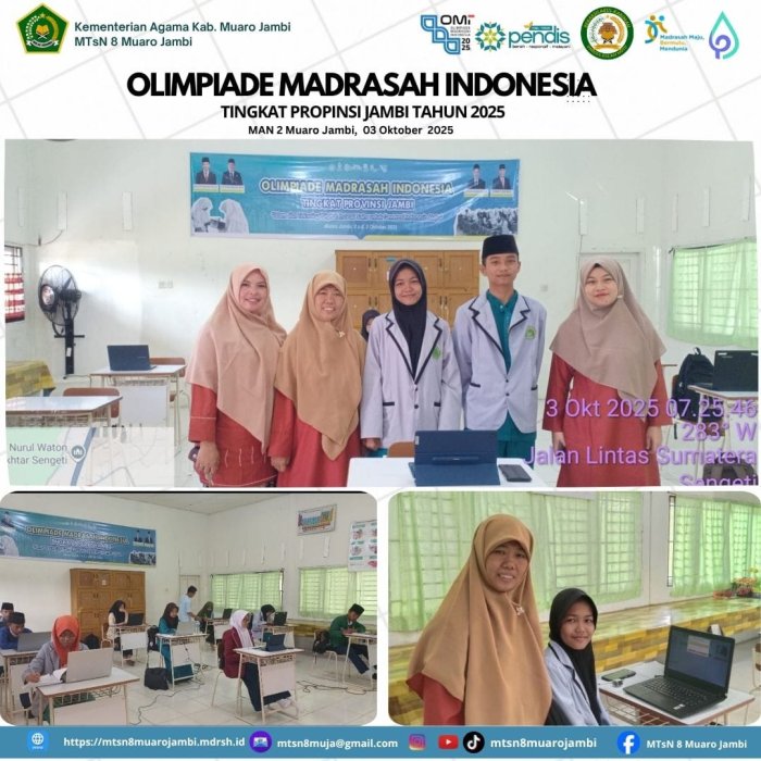 Bangga! Dua Siswa MTsN 8 Muaro Jambi Berkompetisi di OMI Provinsi Jambi