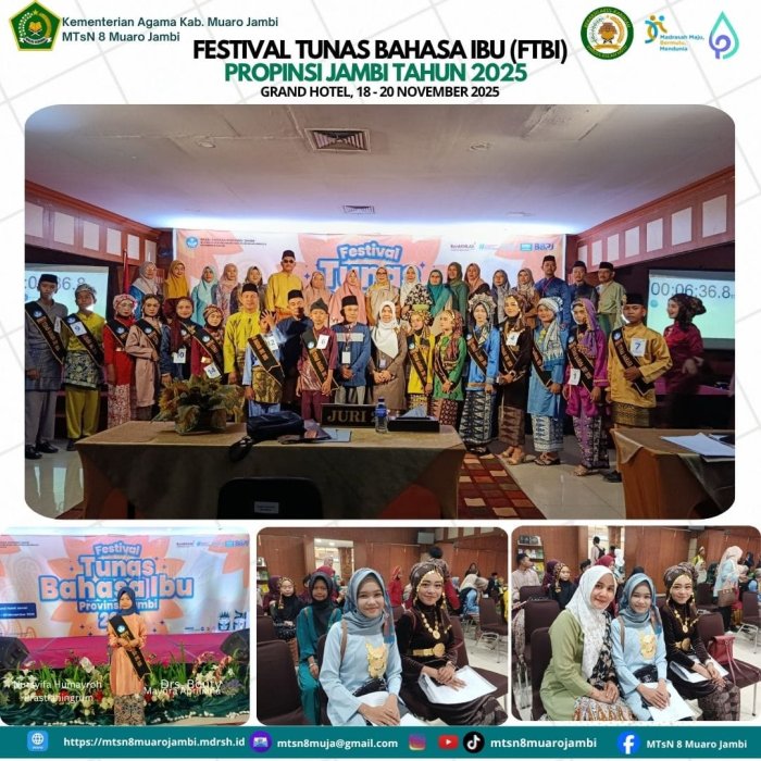 Tiga Siswa MTsN 8 Muaro Jambi Melaju ke FTBI Tingkat Provinsi Jambi 2025