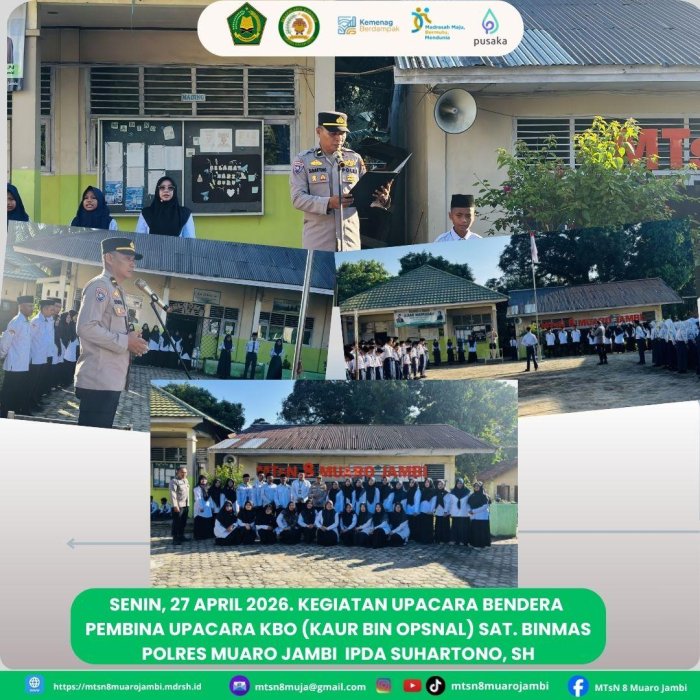 Polres Muaro Jambi Laksanakan Pembinaan Karakter di MTsN 8 Muaro Jambi