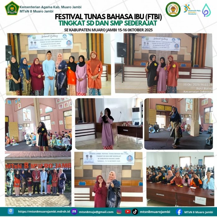 MTsN 8 Muaro Jambi Ikuti Festival Tunas Bahasa Ibu (FTBI) Tingkat SD dan SMP Sederajat se-Kabupaten Muaro Jambi