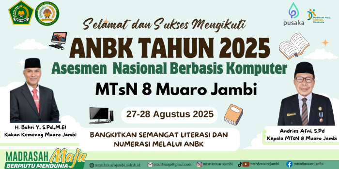 MTsN 8 Muaro Jambi Sukses Gelar ANBK 2025