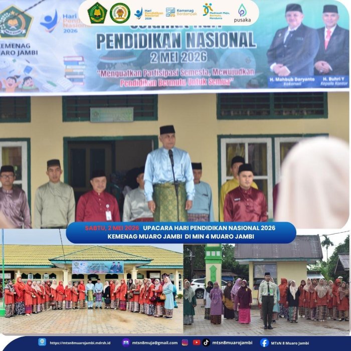 MTsN 8 Muaro Jambi Ikuti Upacara Hardiknas 2026 di MIN 4 Muaro Jambi, Perkuat Komitmen Kolaborasi Pendidikan