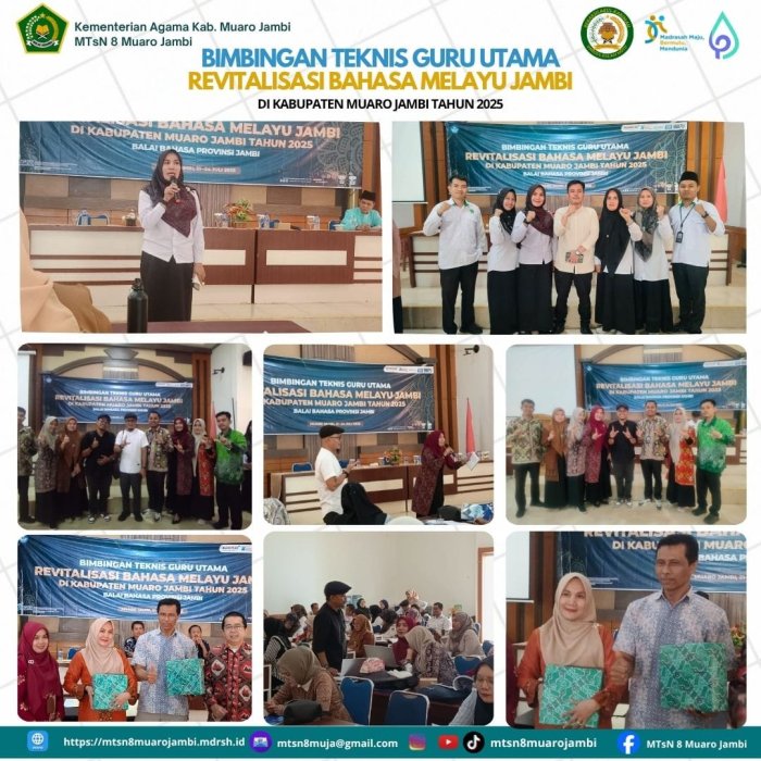 Revitalisasi Bahasa Melayu Jambi: Guru MTsN 8 Muaro Jambi Ikuti Bimtek dan Sebarkan Hasilnya melalui Pengimbasan