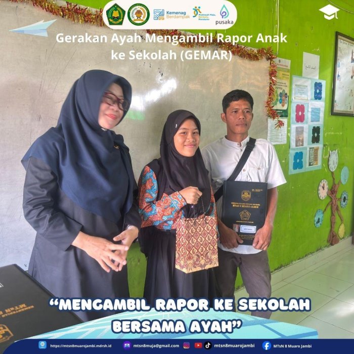 Sentuhan Kasih Ayah di MTsN 8 Muaro Jambi: Gerakan GEMAR Perkuat Ikatan Emosional Siswa